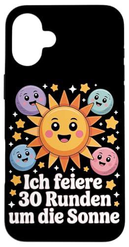 Ich Feiere 30 Runden Um Die Sonne Geburtstag Hülle für iPhone 16 Plus Ich Feiere 30 Runden Um Die Sonne Geburtstag Hülle für iPhone 16 Plus von Dreißig Dreissig 30 Geburtstag Galaxie