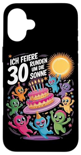Ich Feiere 30 Runden Um Die Sonne Geburtstag Hülle für iPhone 16 Plus von Dreißig Dreissig 30 Geburtstag Galaxie
