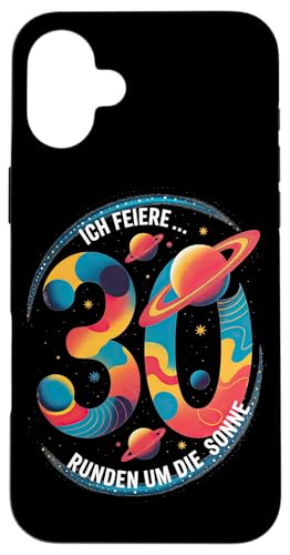 Ich Feiere 30 Runden Um Die Sonne Geburtstag Hülle für iPhone 16 Plus Ich Feiere 30 Runden Um Die Sonne Geburtstag Hülle für iPhone 16 Plus von Dreißig Dreissig 30 Geburtstag Galaxie