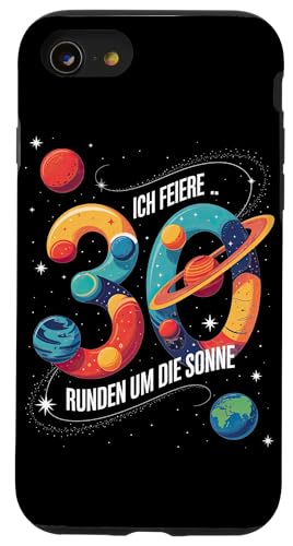 Ich Feiere 30 Runden Um Die Sonne Geburtstag Hülle für iPhone SE (2020) / 7 / 8 von Dreißig Dreissig 30 Geburtstag Galaxie