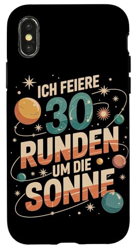 Ich Feiere 30 Runden Um Die Sonne Geburtstag Hülle für iPhone X/XS von Dreißig Dreissig 30 Geburtstag Galaxie