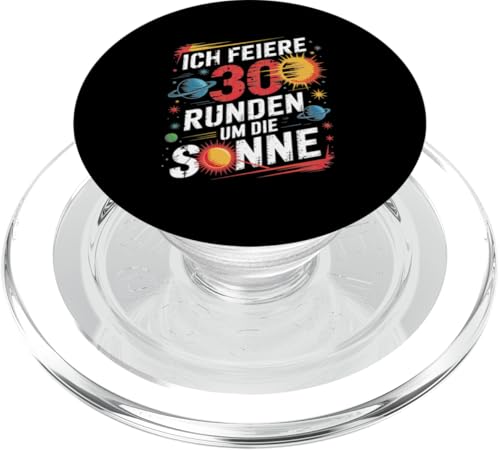 Ich Feiere 30 Runden Um Die Sonne Geburtstag PopSockets PopGrip für MagSafe von Dreißig Dreissig 30 Geburtstag Galaxie
