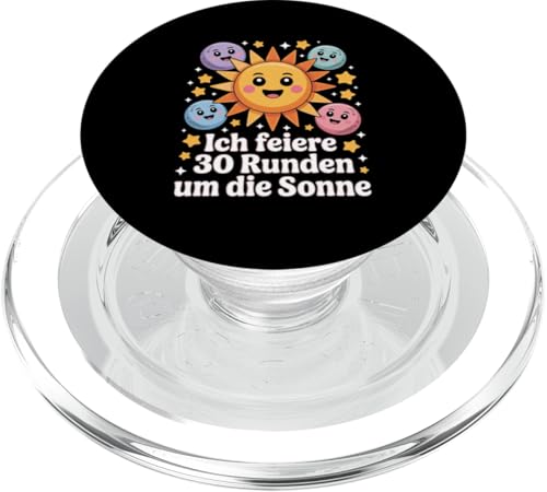 Ich Feiere 30 Runden Um Die Sonne Geburtstag PopSockets PopGrip für MagSafe von Dreißig Dreissig 30 Geburtstag Galaxie
