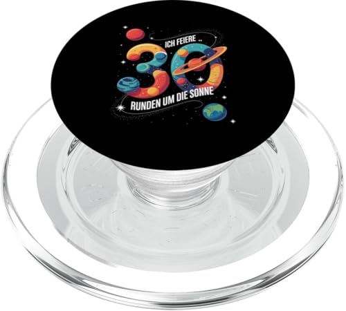 Ich Feiere 30 Runden Um Die Sonne Geburtstag PopSockets PopGrip für MagSafe von Dreißig Dreissig 30 Geburtstag Galaxie