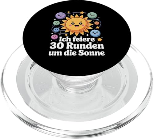 Ich Feiere 30 Runden Um Die Sonne Geburtstag PopSockets PopGrip für MagSafe von Dreißig Dreissig 30 Geburtstag Galaxie