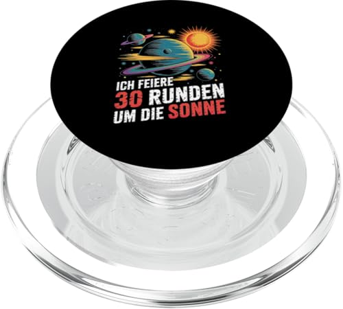 Ich Feiere 30 Runden Um Die Sonne Geburtstag PopSockets PopGrip für MagSafe von Dreißig Dreissig 30 Geburtstag Galaxie