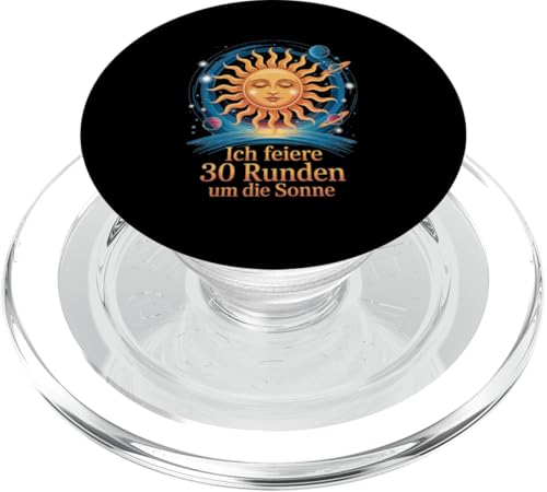 Ich Feiere 30 Runden Um Die Sonne Geburtstag PopSockets PopGrip für MagSafe von Dreißig Dreissig 30 Geburtstag Galaxie