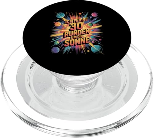 Ich Feiere 30 Runden Um Die Sonne Geburtstag PopSockets PopGrip für MagSafe von Dreißig Dreissig 30 Geburtstag Galaxie