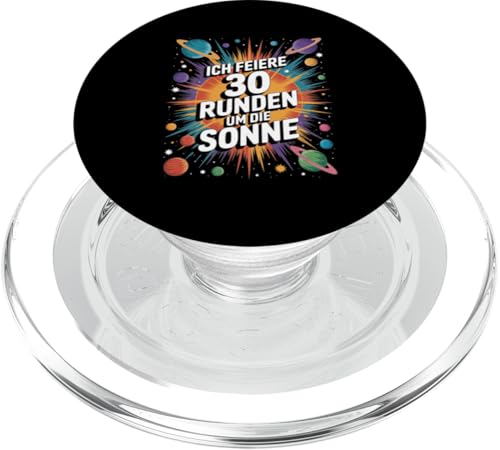 Ich Feiere 30 Runden Um Die Sonne Geburtstag PopSockets PopGrip für MagSafe von Dreißig Dreissig 30 Geburtstag Galaxie