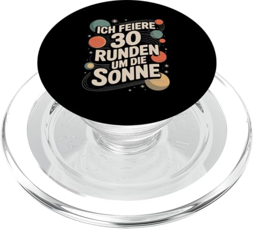 Ich Feiere 30 Runden Um Die Sonne Geburtstag PopSockets PopGrip für MagSafe von Dreißig Dreissig 30 Geburtstag Galaxie
