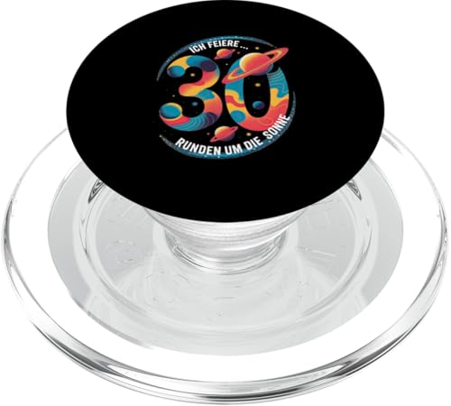 Ich Feiere 30 Runden Um Die Sonne Geburtstag PopSockets PopGrip für MagSafe von Dreißig Dreissig 30 Geburtstag Galaxie
