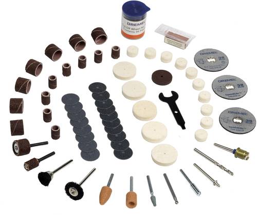 Dremel 2615S723JA Mehrzweck–Zubehörset 100tlg. Schaft-Ø 3.2mm 100St. Dremel 2615S723JA Mehrzweck–Zubehörset 100tlg. Schaft-Ø 3.2mm 100St. von Dremel