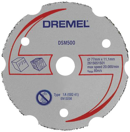 Dremel DSM500 2615S500JB Trennscheibe gerade 77mm 1 St. Hartholz, Weichholz, Sperrholz, Laminat, Kun von Dremel