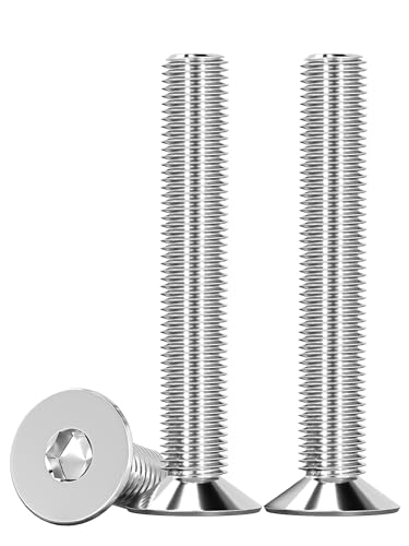 Drenky 10 Stück M8 X 45mm Senkkopfschrauben Edelstahl V2A VA A2 Schraube mit abgesenktem Kopf DIN 7991 / ISO 10642 Senkschraube Rostfrei Silber Innensechskant Schrauben Metrisches Regelgewinde von Drenky