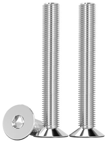 Drenky 10 Stück M8 X 50mm Senkkopfschrauben Edelstahl V2A VA A2 Schraube mit abgesenktem Kopf DIN 7991 / ISO 10642 Senkschraube Rostfrei Silber Innensechskant Schrauben Metrisches Regelgewinde von Drenky