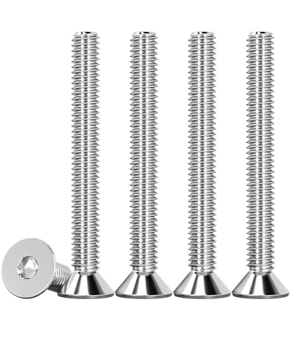 Drenky 50 Stück M4 Schrauben Edelstahl V2A Innensechskantschraube DIN 7991 / ISO 10642 Senkkopfschrauben Gewindeschrauben Maschinenschrauben M4 X 40mm von Drenky
