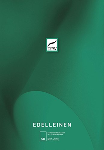 Briefblock Edelleinen - A4, unliniert, 80 g/qm, 50 Blatt von Dresdner Feinpapierwerkstatt