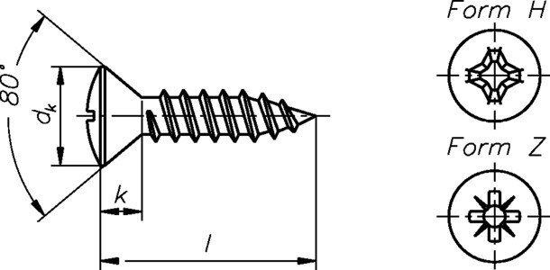 100 Stk. Dresselhaus Linsensenk-Blechschraube 3418/000/02 2,9x16 von Dresselhaus