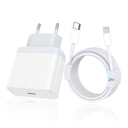 [MFi Certified] iPhone Ladegerät, 20W iPhone Schnellladegerät mit 2M Lightning Ladekabel, USB C Ladegerät Adapter Stecker für iPhone 14 Pro/14 Plus/13 Pro/13/12/11/SE/XS/8/7/6/iPad,USB‑C Power Adapter von Dresz
