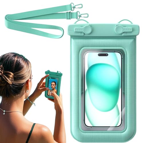 Dreuhuing Wasserdichte Handyhülle mit Lanyard, IPX8 wasserdichte Handytasche, Handy-Trockentasche mit Umhängeband, Unterwasserschutz, Touchscreen, Schwimmzubehör für , Blau Dreuhuing Wasserdichte Handyhülle mit Lanyard, IPX8 wasserdichte Handytasche, Handy-Trockentasche mit Umhängeband, Unterwasserschutz, Touchscreen, Schwimmzubehör für , Blau von Dreuhuing