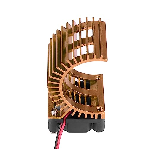 Motorkühlkörper mit 5-V-Kühlventilator für Elektro-RC-Auto, Exquisite Verarbeitung, Ideal für HSP/-4-Enthusiasten (PURPLE) (BLACK) (BLUE) (GOLD) von Drfeify
