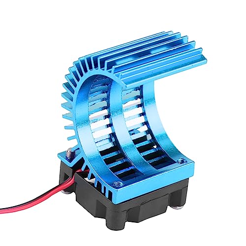 Motorkühlkörper mit 5-V-Kühlventilator für Elektro-RC-Auto, Exquisite Verarbeitung, Ideal für HSP/-4-Enthusiasten (PURPLE) (BLACK) (BLUE) von Drfeify
