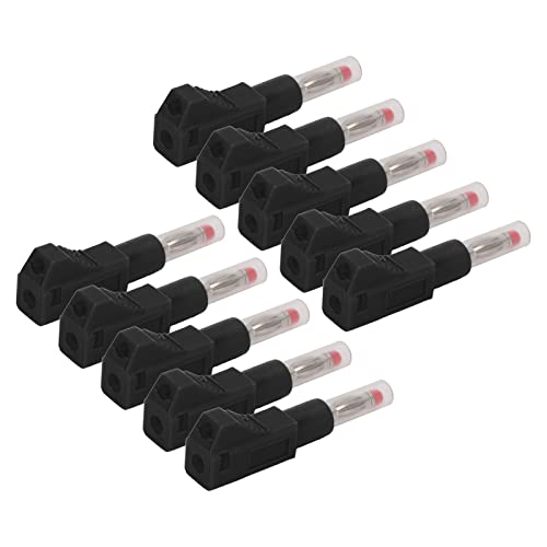 DriKou Einziehbare Banane, Stecker Hochleistungsstecker 4 mm isoliertes Cat II 600V 32A für industrielle Sicherheitsausrüstung Kupfer PVC PE 10pcs (Black) von DriKou