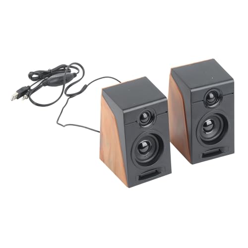 DriKou PC -Lautsprecher, HiFi Deep Bass Verstellbarer Volumen -Plug -and -Play -Desktop -Lautsprecher für TVS Computers Laptops Telefone von DriKou