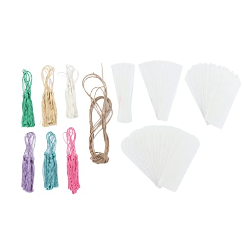Drikou 36pcs Acryl -Lesezeichen Blanks, Rechteck 0,04 Zoll dickes klares Lesezeichen mit 36 ​​Quasten -Hanfseil für die Schlüsselkette von DriKou
