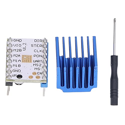 Drikou Stepper Motor Driver, TMC2208 V1.2 Stepper Motor Triver Modul Controller Kunststoff 1.4A 3D -Drucker -Treiberscheibe für die Industrie Drikou Stepper Motor Driver, TMC2208 V1.2 Stepper Motor Triver Modul Controller Kunststoff 1.4A 3D -Drucker -Treiberscheibe für die Industrie von DriKou