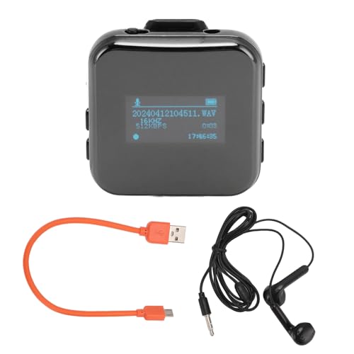 MP3 -Player, High -Definition -Rauschen Reduktion HiFi eBook Reader AI Sync Portable MP3 Music Player mit abnehmbarem Clip für Musikliebhaber und Buchenthusiasten Zinklegierung (8G) von DriKou
