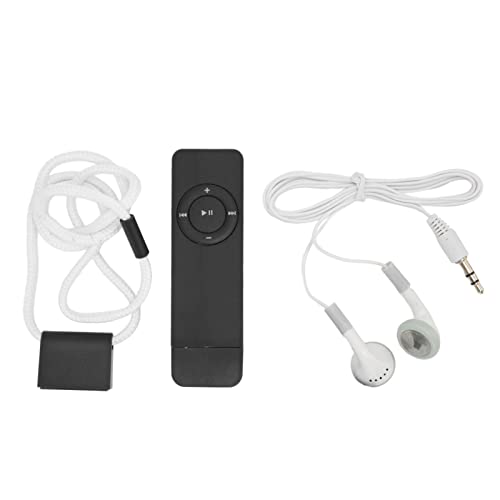 MP3 Player Music Player Lustloser Sound Support bis zu 64 GB kompakt tragbare Lange Akkulaufzeit für Schüler, die Reise -Bauchmuskeln leiten (Black) von DriKou