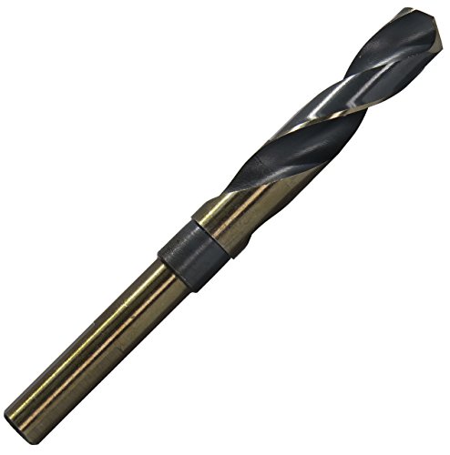 Drill America Black and Gold Hochgeschwindigkeitsstahlbohrer, reduzierter Schaft, (33/64 Zoll - 1-1/2 Zoll), Split Point 135 Grad, KFDRSD Serie, 33/64 Inches, 3-flach, 1 von Drill America