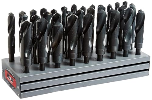 Drill America DWDN, Hochgeschwindigkeitsstahlbohrer-Set, 5-teilig, 1/16 Zoll - 2,5 cm, 1 - #80, A - Z, 1,00 mm - 13,00 mm, schwarzes Oxid-Finish, Rundschaft und Spiralflöte, 1/2" - 1" x 1/2" Shank, 1 Drill America DWDN, Hochgeschwindigkeitsstahlbohrer-Set, 5-teilig, 1/16 Zoll - 2,5 cm, 1 - #80, A - Z, 1,00 mm - 13,00 mm, schwarzes Oxid-Finish, Rundschaft und Spiralflöte, 1/2" - 1" x 1/2" Shank, 1 von Drill America