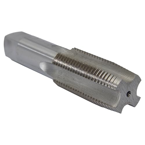 Drill America DWT Handgewindebohrer, Karbonstahl, (#0-80 bis 1-3/4 Zoll, m10 - m18, Konus, Stecker, unten und Set), Gewindebohrer, unbeschichtet, helles Finish, 1"-8, 1 von Drill America