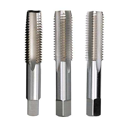 Drill America DWT Handgewindebohrer, Karbonstahl, (#0-80 bis 1-3/4 Zoll, m10 - m18, Konus, Stecker, unten und Set), Gewindebohrer, unbeschichtet, helles Finish, m10 x 1.5, 1 von Drill America