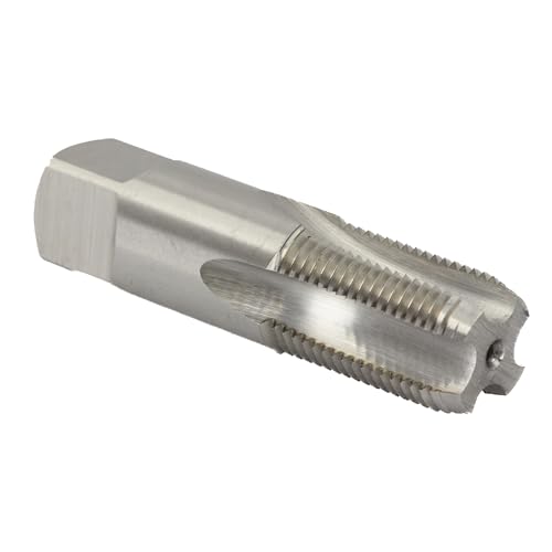 Drill America DWT Serie NPS National Pipe Straight Rohrgewindebohrer (1/16 Zoll - 7,6 cm), unbeschichtet, hell, rund mit viereckigem Schaft, 1/8"-27 NPS, 1 von Drill America