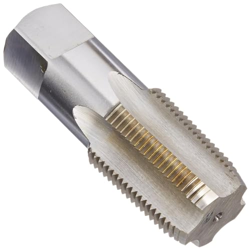 Drill America DWT-Serie Qualtech Hochgeschwindigkeitsstahl-Rohrgewindebohrer, unbeschichtet (hell), rund mit quadratischem Endschaft, 2,5 cm (1 Zoll) NPT (1 Stück) von Drill America