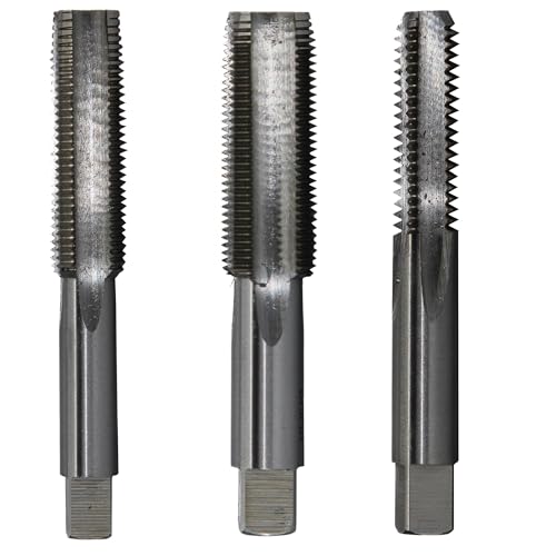 Drill America DWT Series Qualtech Handgewindebohrer-Set, aus Schnellarbeitsstahl, unbeschichtet (hell), rund, mit quadratischem Endschaft, M20 x 2,5 Größe (1 Stück) von Drill America