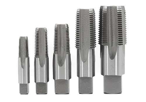 Drill America POUCSNPT5 Rohrgewindebohrer-Set, Karbonstahl, NPT-Rohrgewindebohrer-Set, 1/8 Zoll, 1/4 Zoll, 3/8 Zoll, 1/2 Zoll und 3/4 Zoll, 5-teilig Drill America POUCSNPT5 Rohrgewindebohrer-Set, Karbonstahl, NPT-Rohrgewindebohrer-Set, 1/8 Zoll, 1/4 Zoll, 3/8 Zoll, 1/2 Zoll und 3/4 Zoll, 5-teilig von Drill America