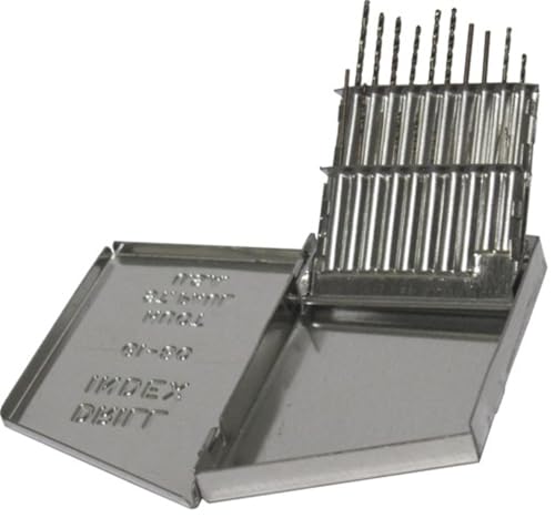 HSS-America D/ACO Serie-Cobalt-Bohrer Bit-Set in Metall Fall (13–115-teiliges Set, 1/40,6 cm-1, A-Z, 1-# 80, 1,00 mm – 13.00 mm), Split Point, Gold Finish, Spiral Flute, 61 - #80, 1 von Drill America