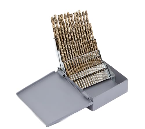 HSS-America D/astco Serie Cobalt Schraube Maschine Stub Bohrer Set (26–60-teiliges Set, 1/40,6 cm – 1/5,1 cm # 1–60, A-Z), 135 Grad Kreuzanschliff, Gold-oxid Finish, rund Schaft, 1 - #60, 1 von Drill America