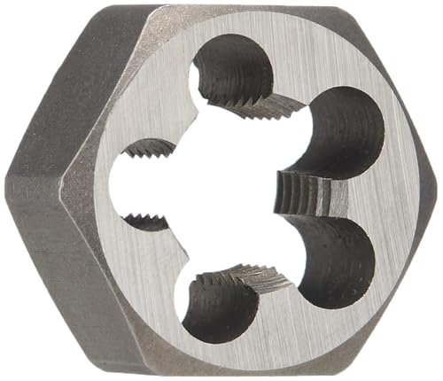 HSS-America DWT Carbon Stahl Sechskant Schneideisen (# 4–101,6–12,7 cm-8, M1,6 x Ring – M50 x 1,5, Standard und Linke Hand), unbeschichtet (hell) Finish, m16 x 2, 1 von Drill America