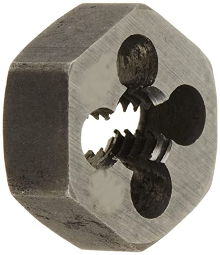 HSS-America DWT Carbon Stahl Sechskant Schneideisen (# 4–101,6–12,7 cm-8, M1,6 x Ring – M50 x 1,5, Standard und Linke Hand), unbeschichtet (hell) Finish, m6 x 1.25, 1 von Drill America