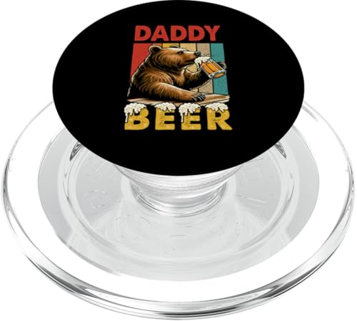 Vintage Retro Daddy Beer Father's Day Bear Drinking Beer PopSockets PopGrip für MagSafe Vintage Retro Daddy Beer Father's Day Bear Drinking Beer PopSockets PopGrip für MagSafe von Drinking Beer Father's Day Costume