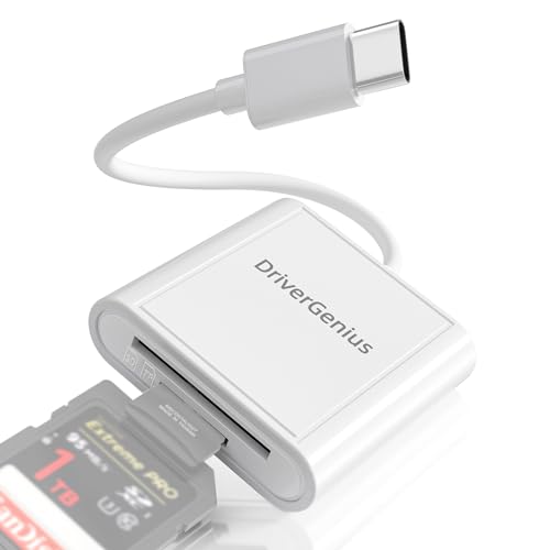 DriverGenius USB-C (480Mbps) zu SD/microSD Dual-Slot Kartenleser von DriverGenius