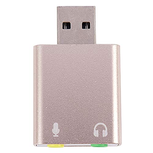 Droagoct USB Sound Karte 7.1 Externer USB Anschluss Für 3,5 Mm Kopfhörer Adapter Stereo Audio Mikrofon Sound Karte Für Pc Computer Laptop von Droagoct