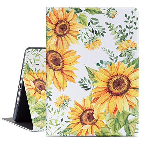 Drodalala iPad Air 2 Hülle 6. Generation iPad Hülle/5. Generation iPad Hülle/iPad Air Hülle für 9.7 iPad Hülle PU Leder Anpassung Ständer Folio Case Cover mit Auto Wake Sleep (Sonnenblume) von Drodalala