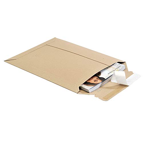 25 Cardboard Envelopes 175 x 250 mm to 20 mm Full Height Ideal for DIN A5 Cardboard 440 g/m² Brown Self-Adhesive for Documents Books Toppac tP335 (25 | Cardboard | A5) von DronePost