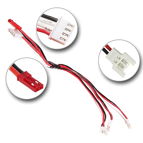 DronePost Konverter-Ladekabel 2 zu 3 JST + XH Stecker auf 3 Stecker 51005 2-polig für 3,7 V 1S Batterie für Syma Hubsan Cheerson JJRC Eachine Wltoys Radio Control Drohnen DronePost Konverter-Ladekabel 2 zu 3 JST + XH Stecker auf 3 Stecker 51005 2-polig für 3,7 V 1S Batterie für Syma Hubsan Cheerson JJRC Eachine Wltoys Radio Control Drohnen von DronePost